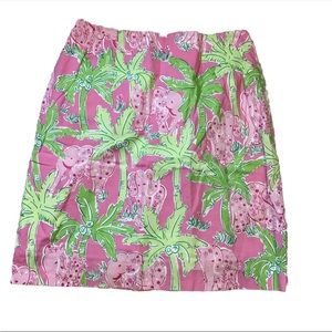 Lilly Pulitzer Taboo Pink Green Elephant Shirt 2 White Label